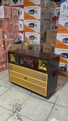 Loa bluetooth karaoke Soundbox 216G Bass 40 đôi vân gỗ cao cấp [BH 6 Tháng]