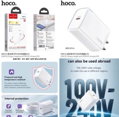 Cóc sạc nhanh 30w Hoco DMC10 1 cổng type c chính hãng [BH 1 Năm]