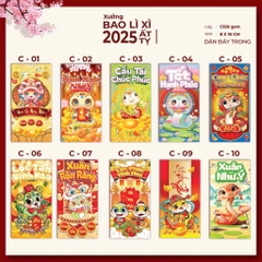 Combo 100 bao lì xì TẾT 2025 - MẪU NGẪU NHIÊN [BH: NONE]
