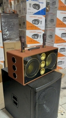 Loa bluetooth karaoke SOUNDBOX S901 bọc da cao cấp kèm 2 micro siêu hay [BH 1 Năm]