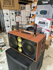 Loa bluetooth karaoke SOUNDBOX S901 bọc da cao cấp kèm 2 micro siêu hay [BH 1 Năm]