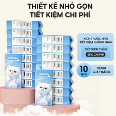 1 GÓI LẺ Khăn giấy khô rút Topgia mẫu mới DOG CAT 13x17.5cm an toàn cho bé, 100% bột gỗ nguyên sinh (Thùng 10 Gói) [BH: NONE]