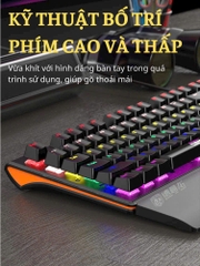 Combo phím chuột cơ Gaming M115 (ĐEN) phím DPI2400 cực nhạy kèm đèn led siêu đẹp [Bh 1 Năm]6l8