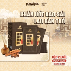 Khăn ướt bao sái lau bàn thờ hương trầm gói 20 cái [BH: NONE] 1l9a2