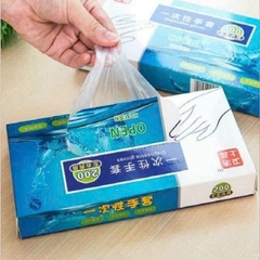 Hộp 200 găng tay, bao tay nilong làm bếp dùng 1 lần OPEN