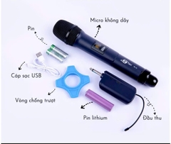 Micro karaoke đa năng không dây JSJ W-14 mẫu mới 1 micro siêu đẹp có hát siêu hay [BH 3 Tháng]