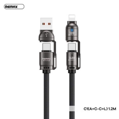 Cáp sạc nhanh 240w REMAX C1 đa năng 4 đầu A+C, A+L, C+C, C+L siêu tiện lợi [BH 1 Năm]