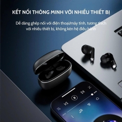 Tai nghe bluetooth TAHADA K50 mẫu airpods có đệm cao su chống ồn chính hãng