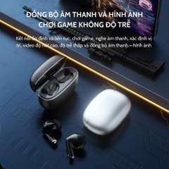 Tai nghe bluetooth TAHADA K50 mẫu airpods có đệm cao su chống ồn chính hãng