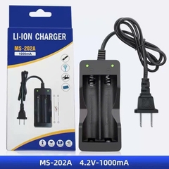 Bộ sạc pin 18650 MS-202A sạc cùng lúc 2 viên pin siêu tiện lợi