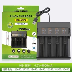 Bộ sạc pin đa năng MS-5DP4 sạc cùng lúc 4 viên pin siêu tiện lợi