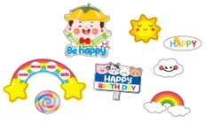 MUA 1 TẶNG 1 -Combo 2 Set giấy HPBD bé TRAI mặt trời -cầu vồng (chăm ngoan học giỏi).