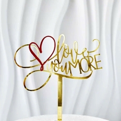 Set 10 mica LOVE YOU MORE (mẫu mới)-VÀNG.