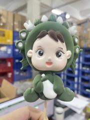Tượng đất nặn - rồng chibi XANH.