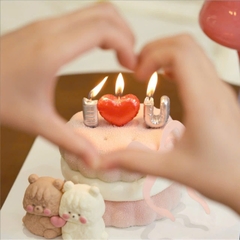 Nến I ❤️ U (vỉ)-MÀU BẠC.