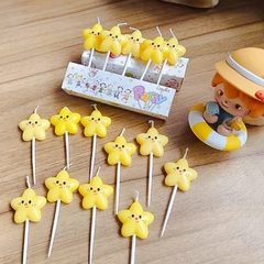 Vỉ 5 nến ngôi sao vàng kute.