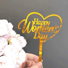 Set 10 mica women's day hình trái tim-MÀU VÀNG.