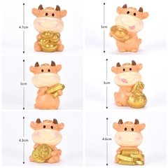 Set 5 Tượng trâu sứ mix mẫu