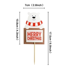 CAM-Set 10  Bảng X-Mas giấy-hình gấu.