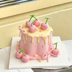 Set 10 quả cherry bằng đất nặn-MÀU HỒNG (kt 2cm).