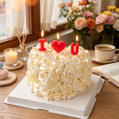 Nến I ❤️ U (vỉ)-MÀU ĐỎ (ĐỎ TRƠN).