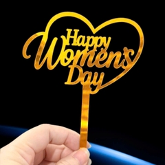 Set 10 mica women's day hình trái tim-MÀU VÀNG.