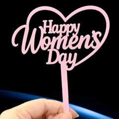 Set 10 mica women's day hình trái tim-MÀU HỒNG.