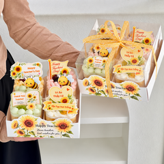 Combo 5 set giấy 20.11 - hoa hướng dương và ong vàng.