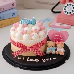 Tượng nhựa -gấu màu vàng nâu (bàn chân xanh dương).