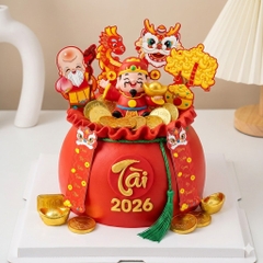 Combo 2 set giấy TẾT- 3 ông phúc lộc thọ và câu đối.