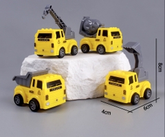 Set 4 xe công trình  mẫu mới (nhựa) -VÀNG SÁNG.
