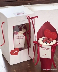 set 10 hộp ốc quế (gổm vỏ hộp, cốc, giấy cuộn, ruybang 1cm, thẻ decal)-MÀU ĐỎ.