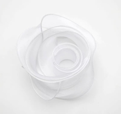 Ruybang voan (khổ 4cm x 10m) - TRẮNG (có lõi).