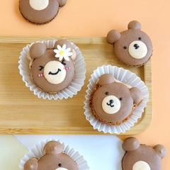 Vỉ 36 miếng bánh maccaron TQ - gấu nâu.