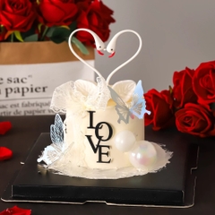 Set 40 mica LOVE chữ in 2 tầng-ĐEN (không chân cắm).