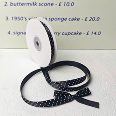 Ruybang chấm bi 1cm x 25m-MÀU ĐEN.