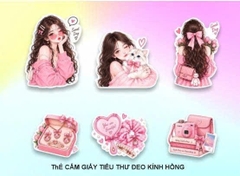 10 set giấy CT - cô gái đeo kính hồng.