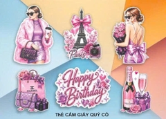 10 set giấy CT - cô gái và tháp pari hồng.
