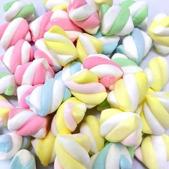 Kẹo Marshmallow 1kg - xoắn thập cẩm mix màu.