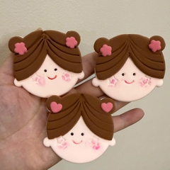 Set 5 mặt em bé (đất nặn) kt 5.5x6cm -BÉ GÁI.