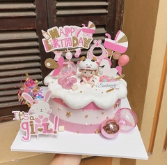 Set giấy baby thỏ hồng HD.