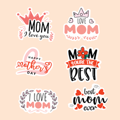 Combo 12 thẻ MOM giấy mix mẫu.