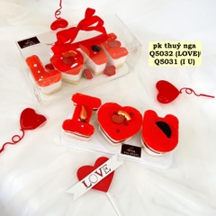 Set 5 Hộp + Đế + Khuôn nhựa I ♥ U.