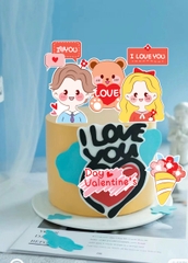 MUA 1 TẶNG 1 - Combo 2 set giấy- đôi tình yêu, bó hoa và gấu bông.