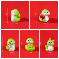 Tượng 5 rắn mini mix mẫu -XANH LÁ.