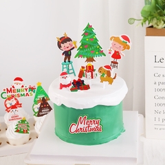 10 Set cắm Noel đôi em bé và cây thông.