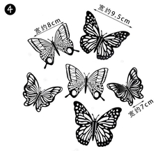Set 12 bướm giấy mới-MÀU ĐEN.