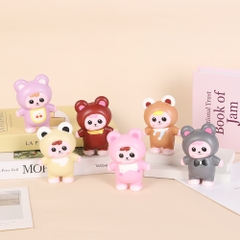Tượng nhựa cao su mềm- BABY THREE dáng đứng (tai gấu) (màu ngẫu nhiên).