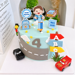 Combo 2 set giấy - Bé TRAI đến trường (màu xanh) (20-11).