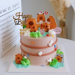 Combo 2 set giấy-Capybara mẫu 2 (uống trà sữa).